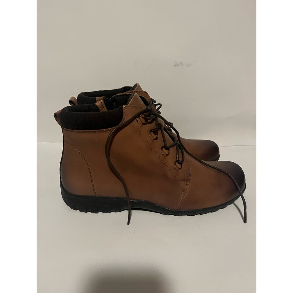 Propet Airplus Brown Leather Ankle Boots Womens size 9M
